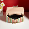 Fashion Crossbody Bag Straw Lock Closure Simple Small Square Bag