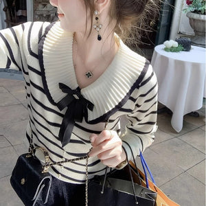 Gentle Doll Collar Sweater Women