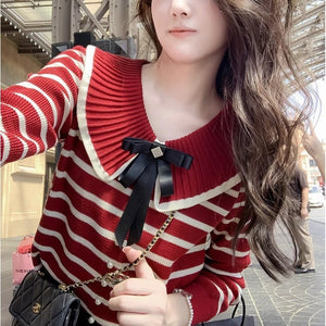 Gentle Doll Collar Sweater Women