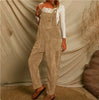 Corduroy Multi Pocket Shoulder Strap Jumpsuit