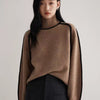 Cozy 3D Knit Half Turtleneck Pullover Sweater for Autumn & Winter