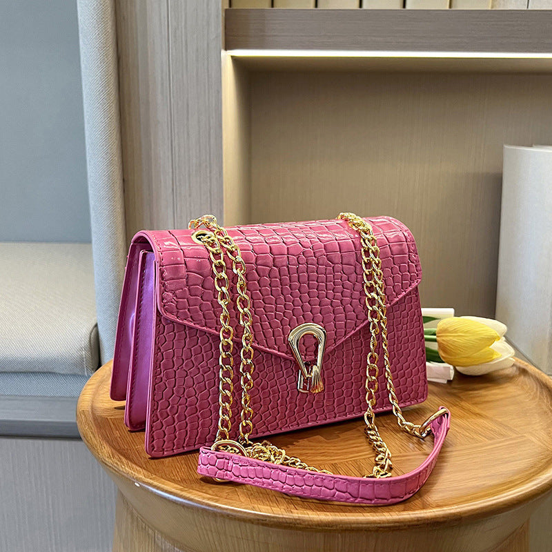 Crocodile Pattern Women's Chain Bag